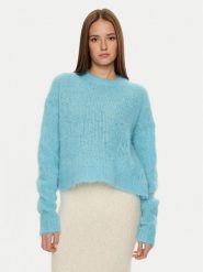 American Vintage Sweter Bymi BYM18CH24 Niebieski Loose Fit. Niebieskie swetry American Vintage, l, bez wzorów, z wełny, vintage, bez ramiączek. Za 749.99 zł.