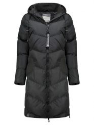 Geographical Norway Płaszcz zimowy "Bonus" w kolorze czarnym rozmiar: XXL. Czarne płaszcze Geographical Norway, na zimę, xxl, bez wzorów, z puchu, bez kaptura. Za 293.95 zł.