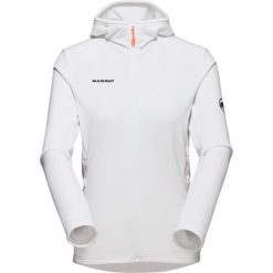 Bluza trekkingowa damska Mammut Aconcagua Light ML Hooded. Białe bluzy Mammut, l, bez wzorów, bez ramiączek, bez kaptura. Za 499.99 zł.