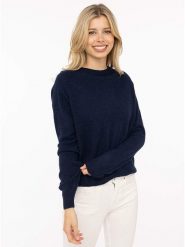 Zwillingsherz Kaszmirowy sweter w kolorze granatowym rozmiar: XL. Niebieskie swetry Zwillingsherz, xl, bez wzorów, z kaszmiru, bez ramiączek. Za 429.95 zł.