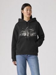 Levi's Bluza w kolorze czarnym rozmiar: S. Czarne bluzy Levi's, s, bez wzorów, z bawełny, bez ramiączek, z kapturem. Za 129.75 zł.