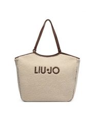 Liu Jo Torebka AF6117 E1163 Beżowy. Brązowe shopper bag Liu Jo, bez wzorów, z materiału, bez dodatków. Za 559.99 zł.