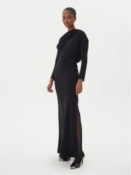 Eleh Sukienka wieczorowa EFW250188 Czarny Regular Fit. Czarne sukienki Eleh, bez wzorów, z syntetyku, wizytowe, bez kołnierzyka, bez ramiączek. Za 549.99 zł.