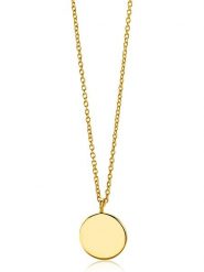 Diamant Exquis Złoty naszyjnik z zawieszką - dł. 43 cm rozmiar: onesize. Żółte naszyjniki Diamant Exquis, z materiału, złote. Za 706.45 zł.