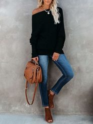 Milan Kiss Sweter w kolorze czarnym rozmiar: M. Czarne swetry Milan Kiss, m, bez wzorów, ze splotem, bez ramiączek. Za 156.98 zł.