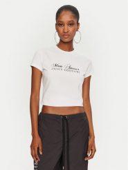 Juicy Couture T-Shirt Mon Amour JCSCT224407 Biały Slim Fit. Białe t-shirty Juicy Couture, m, bez wzorów, z bawełny, bez kołnierzyka, bez ramiączek. Za 109.99 zł.