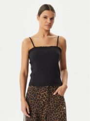 Adidas Top KC6437 Czarny Slim Fit. Czarne topy adidas, s, bez wzorów, z bawełny, bez kołnierzyka, bez ramiączek. Za 179.99 zł.