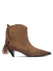 PINKO Botki Didi 01 SD0653P151 Beżowy. Brązowe botki Pinko, bez wzorów, ze skóry, bez obcasa, na płaskiej podeszwie, bez zapięcia. Za 1,399.00 zł.