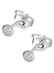 Revoni Złote kolczyki-wkrętki z diamentami rozmiar: onesize. Szare kolczyki Revoni, z diamentem, złote. Za 491.99 zł.