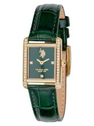 U.S. Polo Assn. Zegarek kwarcowy w kolorze złoto-ciemnozielonym rozmiar: onesize. Zielone, analogowe zegarki U.S. Polo Assn., ze stali. Za 304.99 zł.