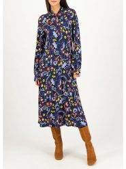 Blutsgeschwister Sukienka "Oh so No Bowuntamed" w kolorze granatowym rozmiar: XL. Niebieskie sukienki Blutsgeschwister, xl, bez wzorów, z bawełny, bez kołnierzyka, bez ramiączek, midi. Za 211.81 zł.