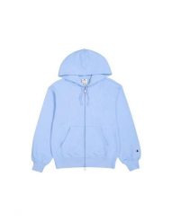 Bluza damska Champion Full Zip Hoodie Sweatshirt 117787. Fioletowe bluzy Champion, xl, bez wzorów, z bawełny, klasyczne, bez ramiączek, bez kaptura. Za 216.99 zł.