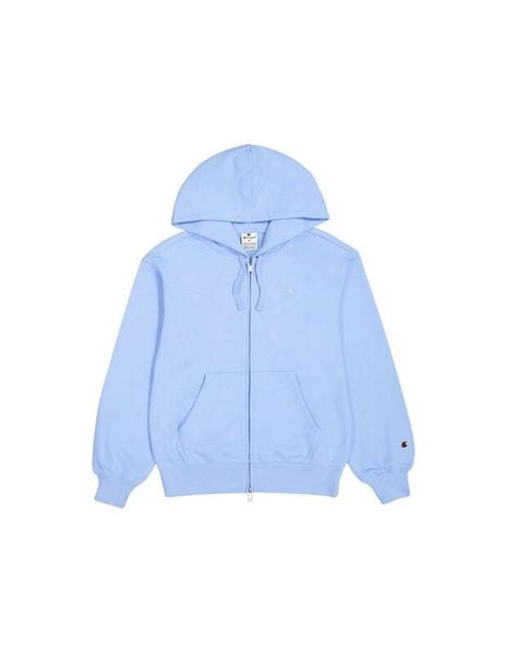 Bluza damska Champion Full Zip Hoodie Sweatshirt 117787. Fioletowe bluzy Champion, xl, bez wzorów, z bawełny, bez kaptura, na fitness i siłownię. Za 213.00 zł.