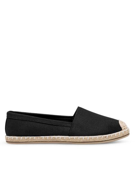 Jenny Fairy Espadryle WYL04103-1 Czarny. Czarne espadryle Jenny Fairy, bez wzorów, z materiału, bez obcasa. Za 69.99 zł.