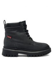 Levi's® Trapery Lennox 235878-794 Czarny. Czarne traperki bez wzorów, ze skóry, bez obcasa, bez zapięcia. Za 359.99 zł.