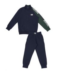 Bluza wytrzymały z pełny zamek błyskawiczny na co dzień. Niebieskie bluzy bez kaptura LEONE 1947 APPAREL, bez wzorów, z bawełny, bez kaptura, na fitness i siłownię. Za 147.31 zł.