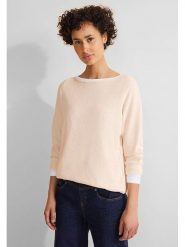 Street One Sweter w kolorze brzoskwiniowym rozmiar: 42. Pomarańczowe swetry Street One, bez wzorów, street, bez ramiączek. Za 92.42 zł.