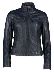 7eleven Skórzana kurtka "Sevia" w kolorze granatowym rozmiar: 42. Niebieskie kurtki 7eleven, bez wzorów, ze skóry, bez kaptura. Za 346.99 zł.