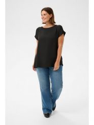 KAFFE curve Bluzka w kolorze czarnym rozmiar: 54. Czarne bluzki KAFFE curve, bez wzorów, bez kołnierzyka, bez ramiączek. Za 104.99 zł.