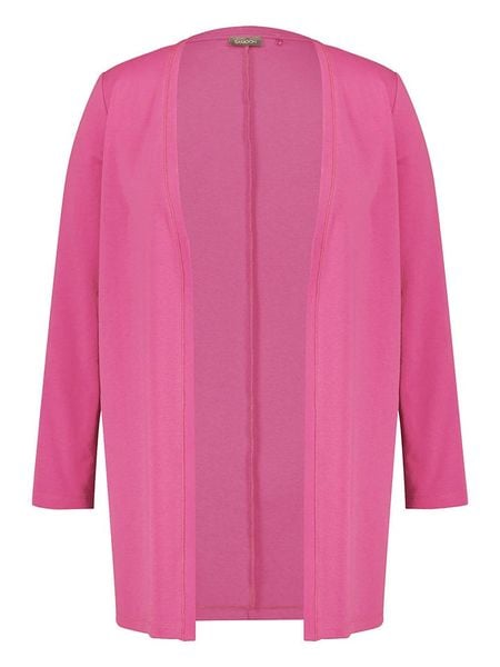 SAMOON Kardigan w kolorze różowym rozmiar: 48. Różowe swetry Samoon, bez wzorów, z bawełny, bez ramiączek. Za 105.63 zł.
