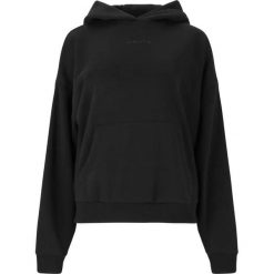 Bluza damska z kapturem Athlecia Ruthie. Czarne bluzy Athlecia, bez wzorów, z bawełny, bez ramiączek, z kapturem. Za 192.00 zł.