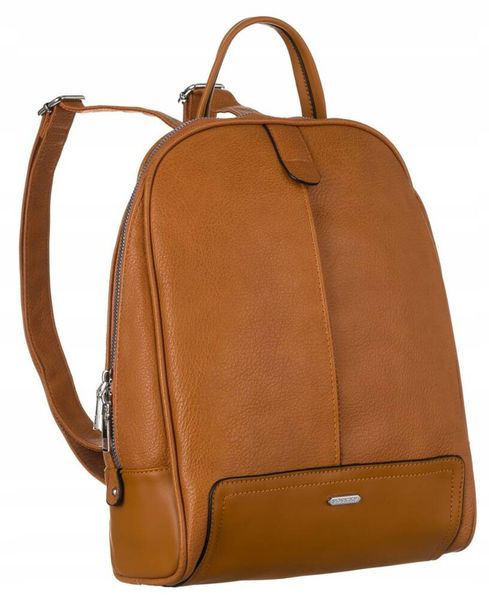 Plecak damski Rovicky j. brązowy R-PL-6014. Brązowe plecaki ROVICKY, bez wzorów, ze skóry, bez dodatków. Za 99.99 zł.