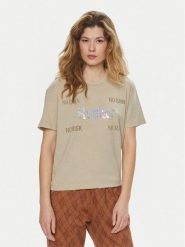 Replay T-Shirt W3072A.000.22658M Beżowy Regular Fit. Brązowe t-shirty Replay, l, bez wzorów, z bawełny, bez kołnierzyka, bez ramiączek. Za 159.99 zł.