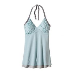 Koszulka bez rękawów damska Patagonia Layered Mesh Halter Top PLRB. Niebieskie topy Patagonia, l, bez wzorów, z meshu, sportowe, bez kołnierzyka, bez ramiączek. Za 164.14 zł.