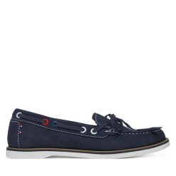 Półbuty Beverly Hills Polo Club. Niebieskie półbuty wsuwane Beverly Hills Polo Club, bez wzorów, bez obcasa, na płaskiej podeszwie. Za 299.99 zł.