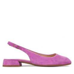 Czółenka Gabor. Fioletowe czółenka Gabor, bez wzorów, bez obcasa, bez zapięcia. Za 419.99 zł.