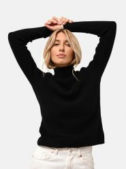 Just Cashmere Kaszmirowy sweter "Lanais" w kolorze czarnym rozmiar: XL. Czarne swetry Just Cashmere, xl, bez wzorów, z kaszmiru, bez ramiączek. Za 352.21 zł.