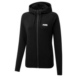 Bluza dresowa damska Puma SPACER FZ. Czarne bluzy Puma, xs, bez wzorów, z dresówki, bez kaptura, trekkingowe. Za 213.99 zł.