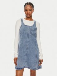 Noisy May Sukienka jeansowa Lilje 27029876 Niebieski Loose Fit. Niebieskie sukienki Noisy May, m, bez wzorów, z bawełny, bez kołnierzyka, bez ramiączek. Za 119.99 zł.