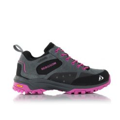 Buty turystyczne niskie damskie Soira Low STX. Czerwone buty trekkingowe Bergson, bez wzorów, z gumy, bez zapięcia, trekkingowe. Za 390.00 zł.