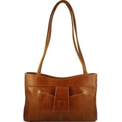 Torebka skórzana damska DAN-A T54 camel. Brązowe torebki klasyczne DAN-A, bez wzorów, ze skóry, bez dodatków. Za 249.99 zł.