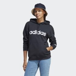 Bluza z kapturem Essentials Linear. Białe bluzy adidas, l, bez wzorów, klasyczne, bez ramiączek, z kapturem. Za 249.00 zł.