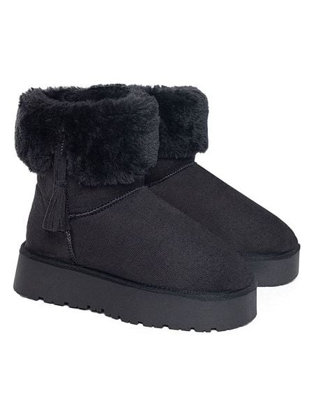Blackfield Botki zimowe "Clary" w kolorze czarnym rozmiar: 36. Czarne botki Blackfield, bez wzorów, bez obcasa, na platformie, bez zapięcia. Za 151.95 zł.
