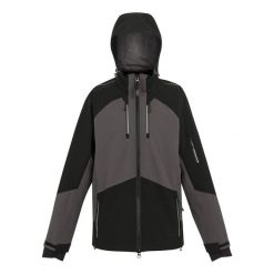 Wodoodporna Kurtka Stretch Shell Dla Dorosłych Unisex. Czarne kurtki Regatta, m, bez wzorów, z materiału, bez kaptura. Za 371.99 zł.
