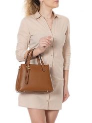 Lia Biassoni Skórzana torebka "Verney" w kolorze jasnobrązowym - 28 x 21 x 12 cm rozmiar: onesize. Brązowe torebki klasyczne Lia Biassoni, bez wzorów, z materiału, przez ramię, bez dodatków. Za 347.99 zł.