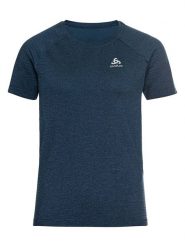 Odlo Koszulka sportowa "Essential" w kolorze granatowym rozmiar: S. Niebieskie t-shirty sportowe ODLO, s, bez wzorów, z włókna, bez ramiączek, outdoorowe. Za 132.67 zł.