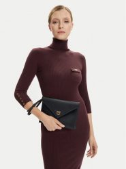 PINKO Torebka Flat Purse Handle AI 25-26 PCPL104820 A0F1 Czarny. Czarne kopertówki Pinko, bez wzorów, ze skóry, bez dodatków. Za 509.99 zł.