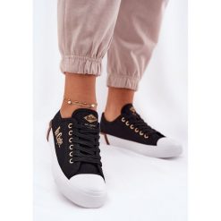 Trampki Materiałowe Damskie Lee Cooper LCW-25-31-3427L Czarne. Czarne trampki bez wzorów, z gumy, bez zapięcia. Za 173.90 zł.