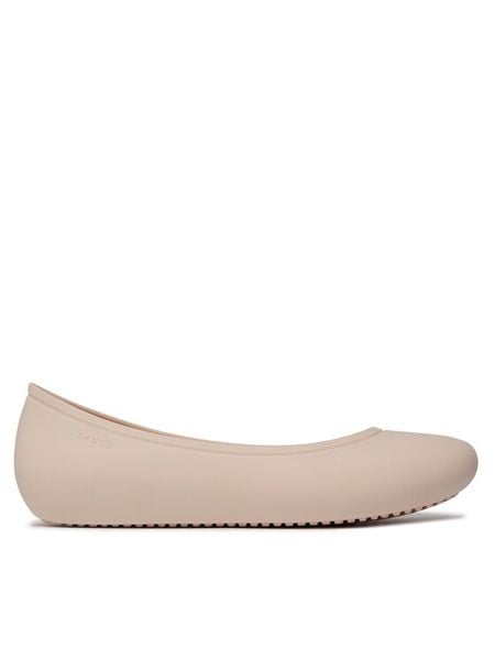 Crocs Baleriny Brooklyn Flat 209384 Biały. Białe baleriny Crocs, bez wzorów, z tworzywa sztucznego, bez obcasa, bez zapięcia. Za 169.99 zł.