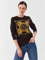 Versace Jeans Couture Bluza 75HAIF07 Czarny Regular Fit. Czarne bluzy Versace Jeans Couture, m, bez wzorów, z bawełny, bez kaptura. Za 799.99 zł.