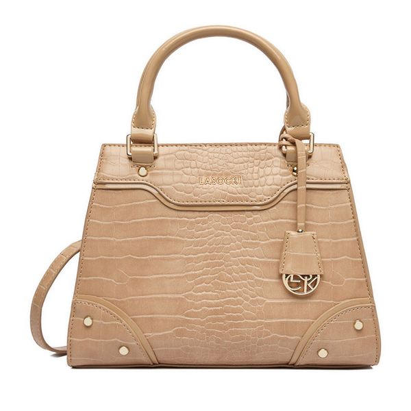 Torebka Lasocki. Brązowe torebki klasyczne Lasocki, bez wzorów, klasyczne, bez dodatków. Za 179.99 zł.