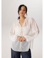 Aniston Bluzka w kolorze białym rozmiar: 44. Białe bluzki Aniston, bez wzorów, bez kołnierzyka, bez ramiączek. Za 173.99 zł.