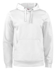 Clique Basic Active Hoody - lekka bluza 100% poliester – White. Białe bluzy CLIQUE, s, bez wzorów, z poliesteru, bez ramiączek, z kapturem. Za 182.97 zł.