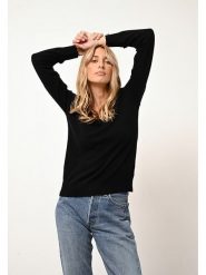 Just Cashmere Kaszmirowy sweter "Phoebe" w kolorze czarnym rozmiar: L. Czarne swetry Just Cashmere, l, bez wzorów, z kaszmiru, bez ramiączek. Za 340.99 zł.