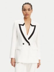 Maryley Marynarka 25EB189/43BN Biały Regular Fit. Białe marynarki i żakiety Maryley, l, bez wzorów, z syntetyku, bez ramiączek. Za 449.99 zł.