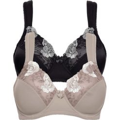 Biustonosz "minimizer" (2 szt.) bonprix czarny + brunatny. Biustonosze marki bonprix. Za 89.98 zł.